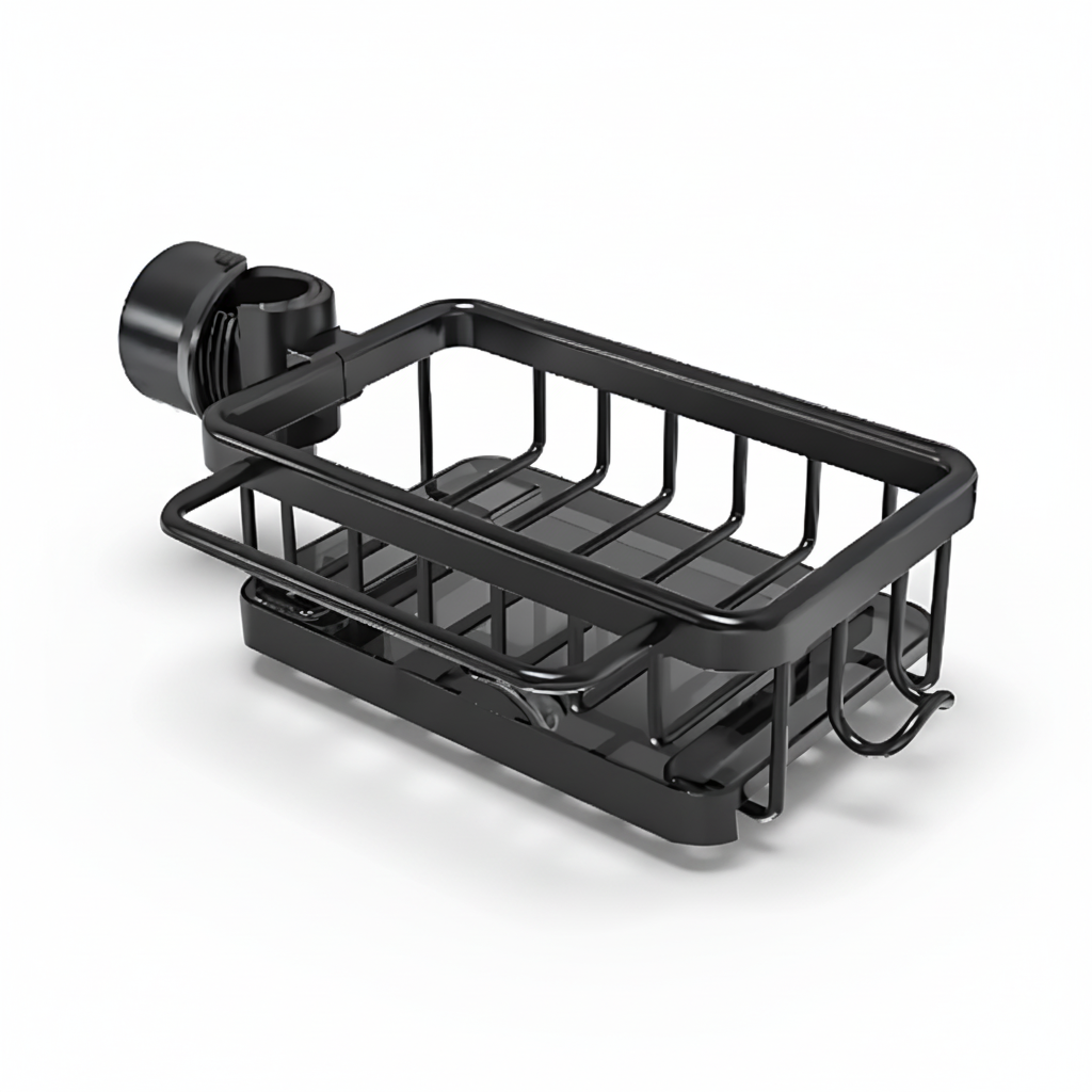 Organizzatore per Lavello da Cucina Cestino di Stoccaggio in Alluminio con Design per Drenaggio Rapido