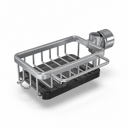 Organizzatore per Lavello da Cucina Cestino di Stoccaggio in Alluminio con Design per Drenaggio Rapido
