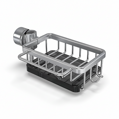 Organizzatore per Lavello da Cucina Cestino di Stoccaggio in Alluminio con Design per Drenaggio Rapido