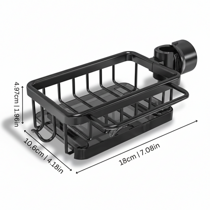 Organizzatore per Lavello da Cucina Cestino di Stoccaggio in Alluminio con Design per Drenaggio Rapido