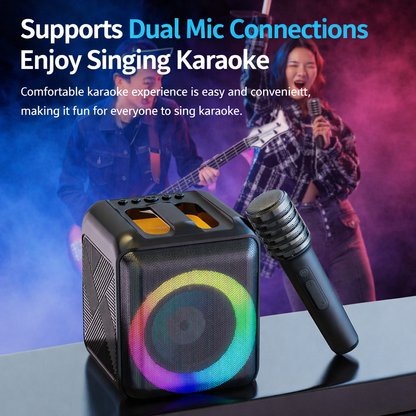 Máquina de karaoke Altavoz portátil Bluetooth Micrófonos inalámbricos