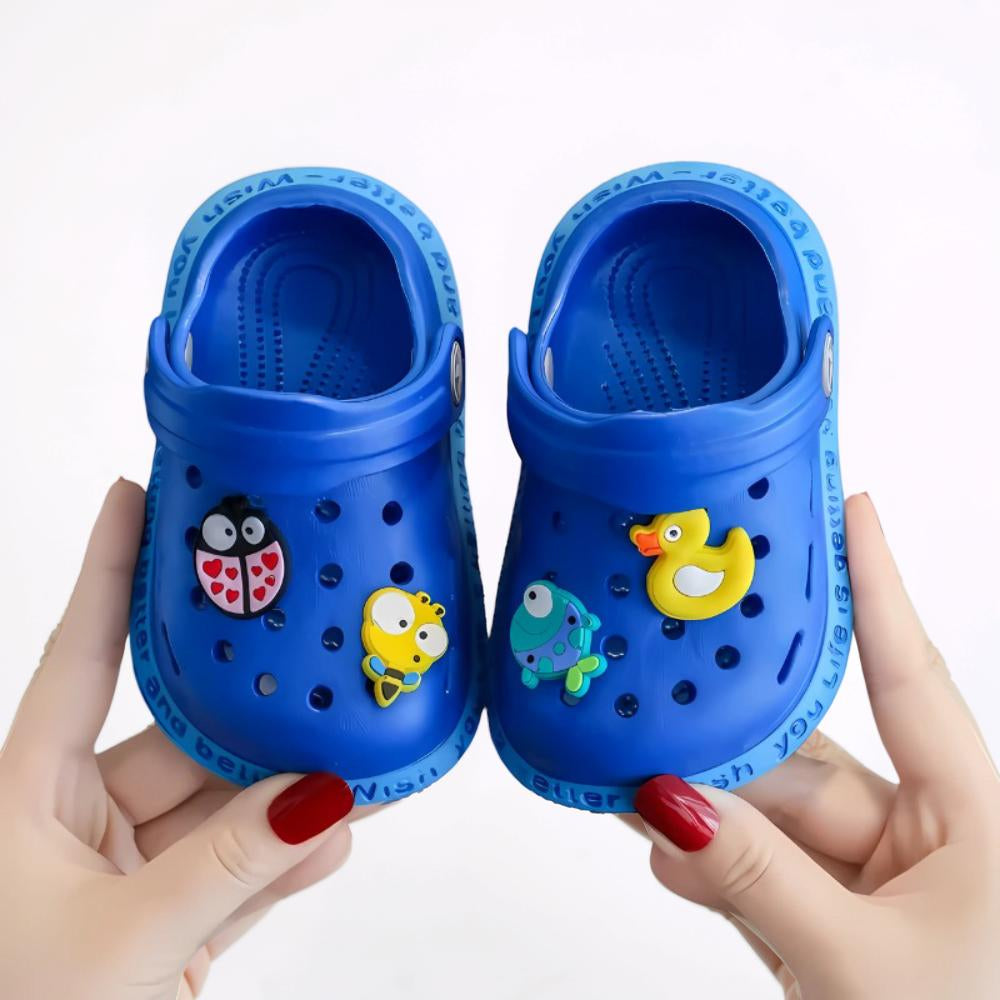 Zoccoli per bambini con cartone animato, sandali da giardino slip-on, scarpe per bambini piccoli
