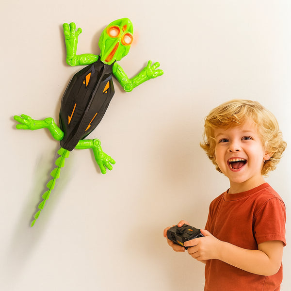 Jucărie pentru copii Șopârlă Robot cu Telecomandă pentru Urcat pe Perete Gecko cu LED