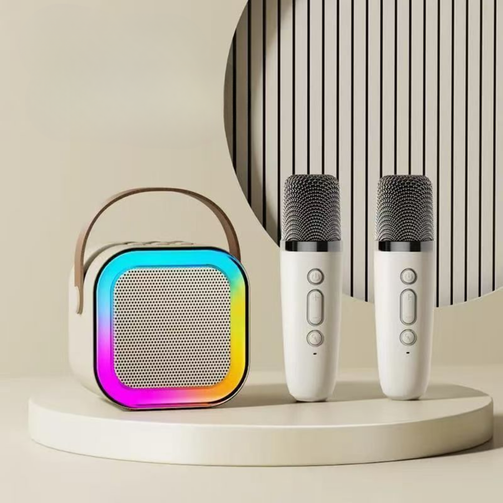 Máquina de karaoke pequeña para niños Altavoz con Bluetooth Micrófono inalámbrico