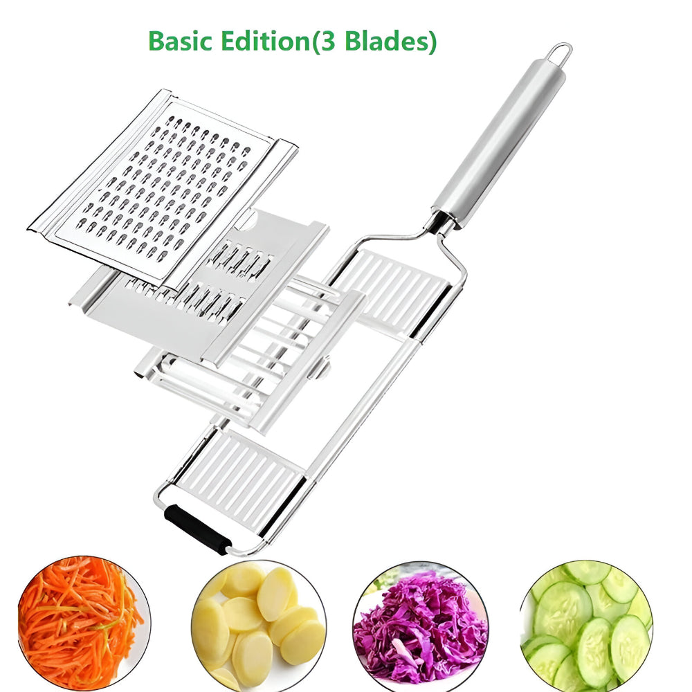 Fatiador de Legumes para Cozinha Mandolina de Aço Inoxidável Conjunto de Cortadores