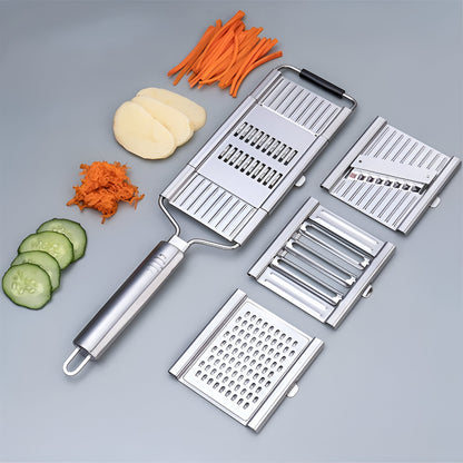 Fatiador de Legumes para Cozinha Mandolina de Aço Inoxidável Conjunto de Cortadores