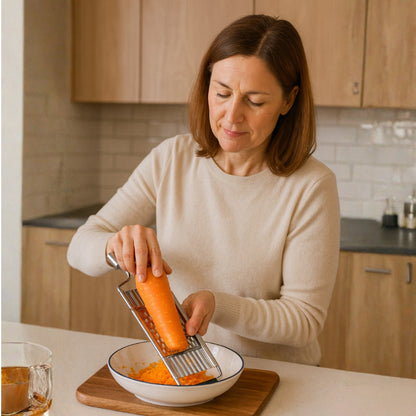 Fatiador de Legumes para Cozinha Mandolina de Aço Inoxidável Conjunto de Cortadores