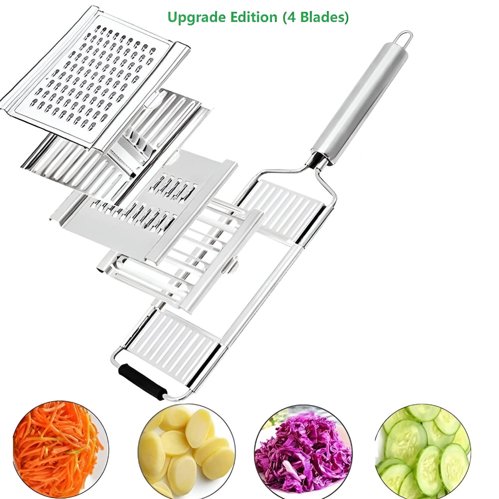 Fatiador de Legumes para Cozinha Mandolina de Aço Inoxidável Conjunto de Cortadores