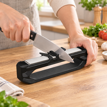 Manual de afilador de cuchillos de cocina compacto con mango antideslizante