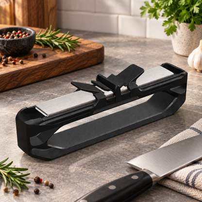 Manual de afilador de cuchillos de cocina compacto con mango antideslizante