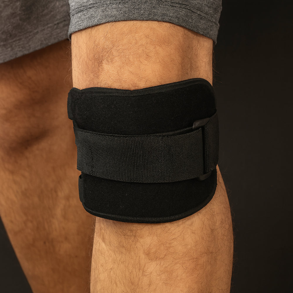 Kniebandage Beinstütze Verstellbarer Druckriemen Polsterung