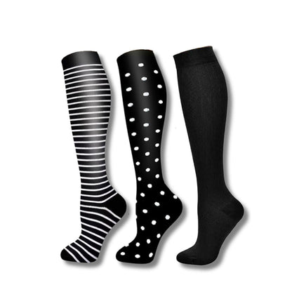 Calcetines de compresión para mujer hasta la rodilla, soporte para viajes y deporte