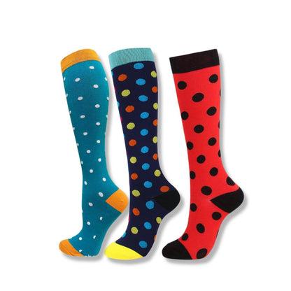 Calcetines de compresión para mujer hasta la rodilla, soporte para viajes y deporte