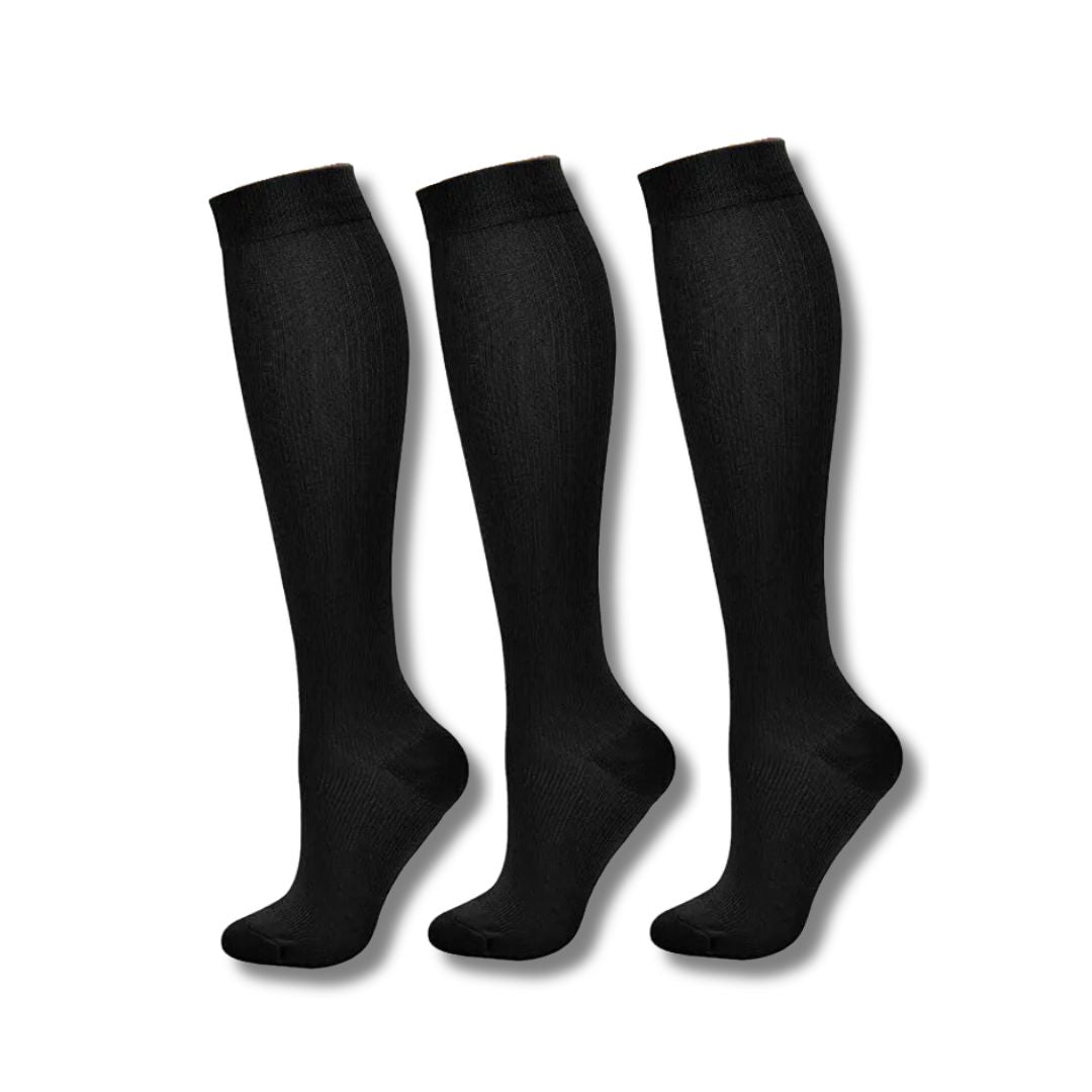 Calcetines de compresión para mujer hasta la rodilla, soporte para viajes y deporte