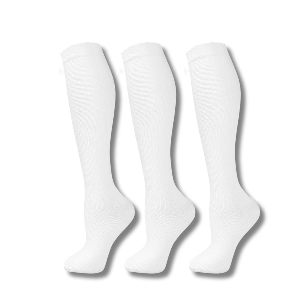 Calcetines de compresión para mujer hasta la rodilla, soporte para viajes y deporte