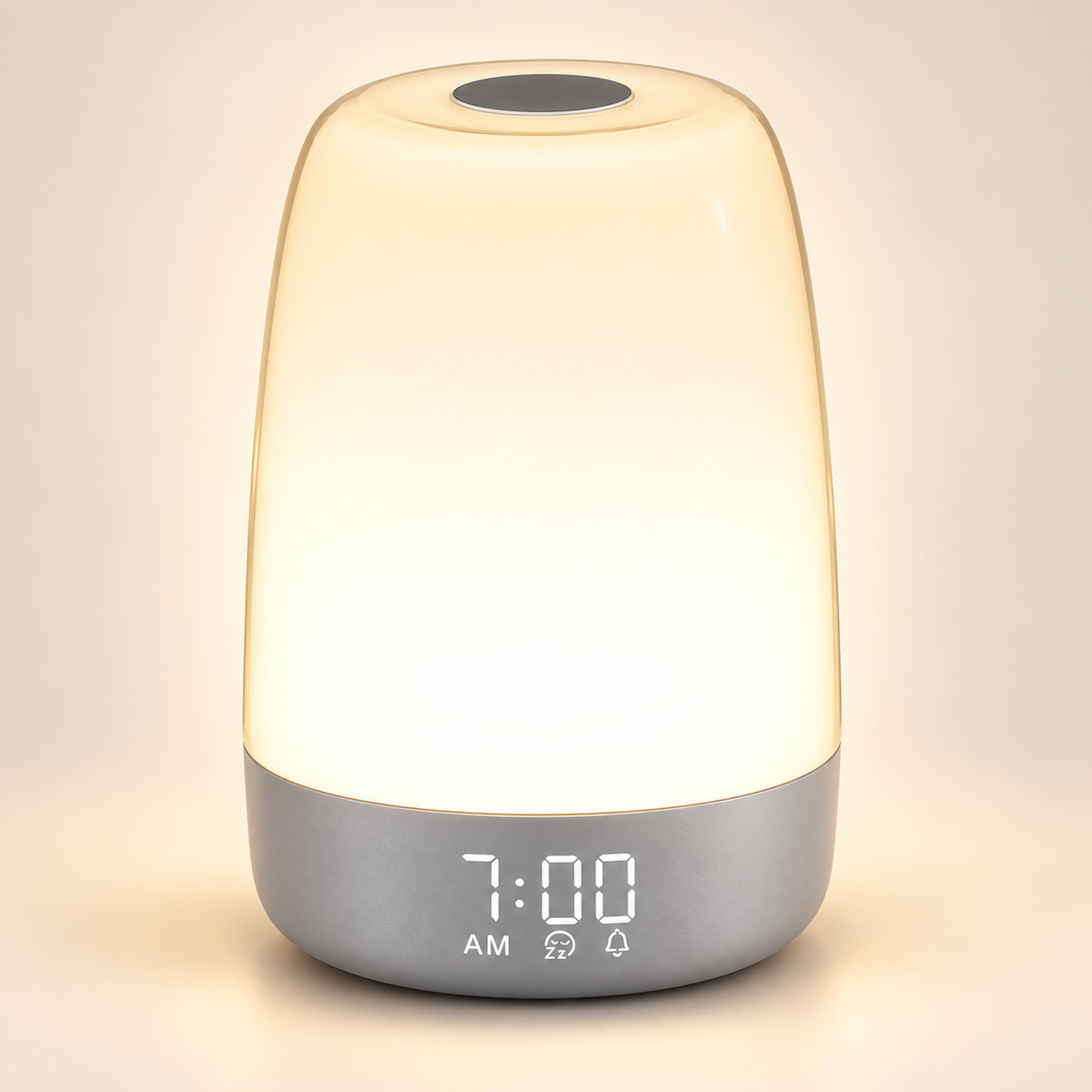 Genopladelig alarmlydlampe med dæmpbart LED-lys