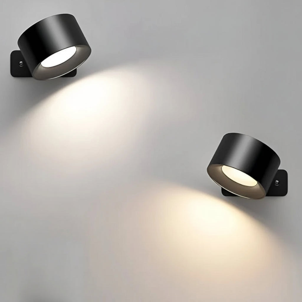 Lampada da parete senza fili a LED rotante per notte