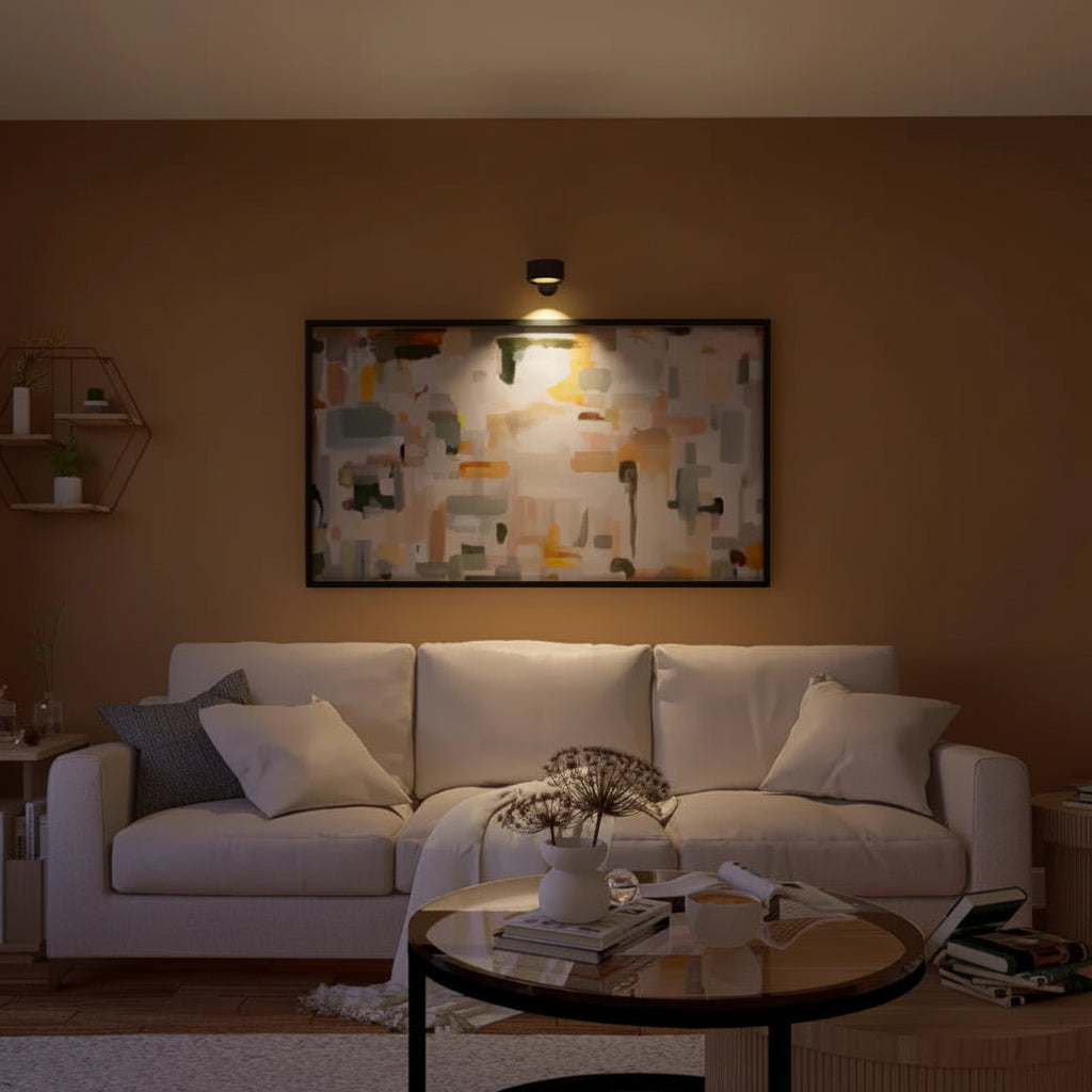 Lampada da parete senza fili a LED rotante per notte