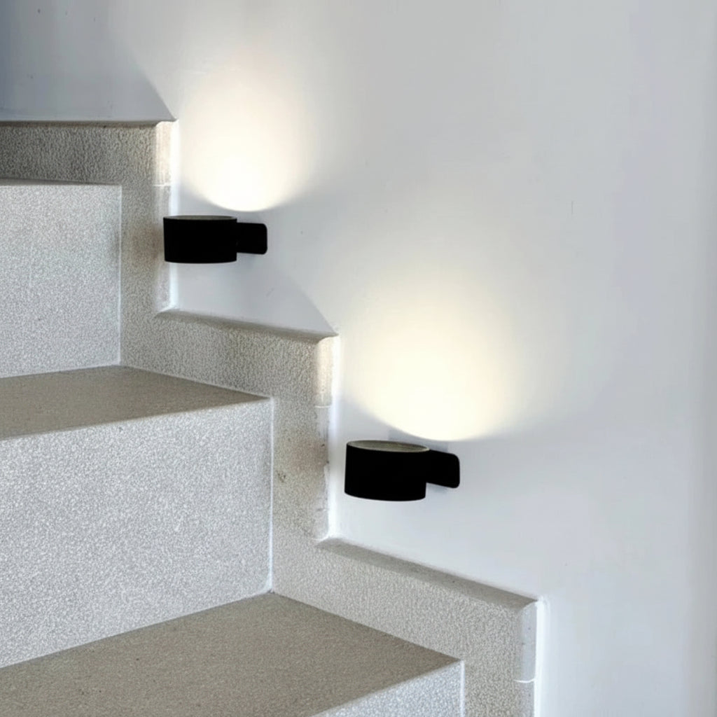 Lampada da parete senza fili a LED rotante per notte