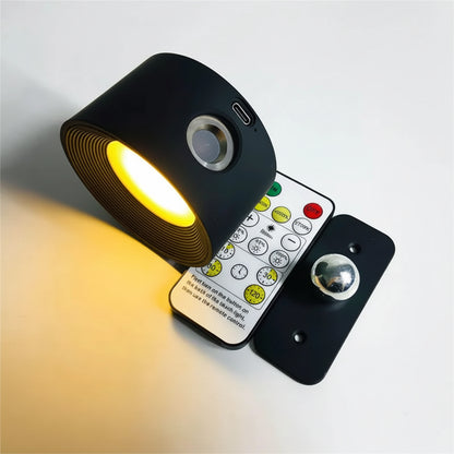 Lampada da parete senza fili a LED rotante per notte