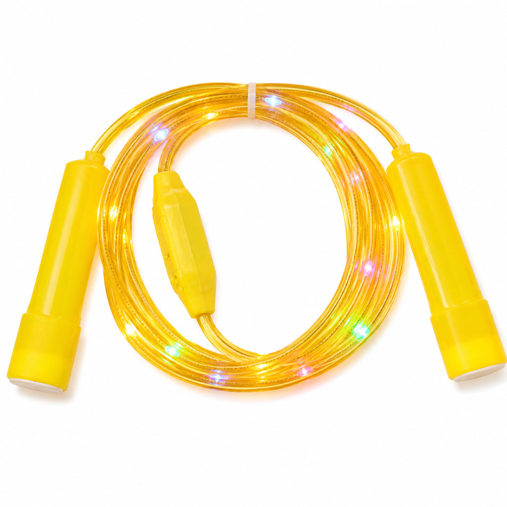 Cuerda para saltar con luces LED ajustables, divertida actividad de fitness