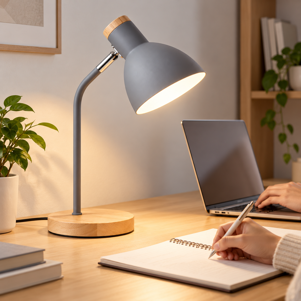 Lampada da scrivania moderna a LED per l'ufficio domestico con braccio regolabile