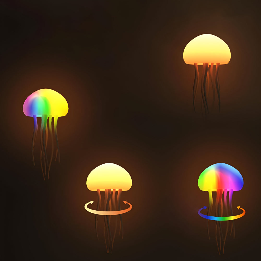 Lampada a LED Luce d'Ambiente per Atmosfera Luce Notturna a Forma di Medusa Decorazione