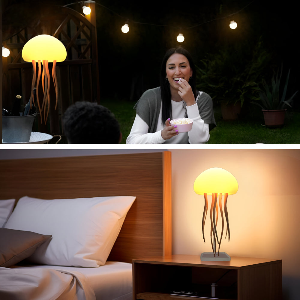Lampada a LED Luce d'Ambiente per Atmosfera Luce Notturna a Forma di Medusa Decorazione