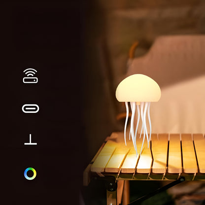 Lampada a LED Luce d'Ambiente per Atmosfera Luce Notturna a Forma di Medusa Decorazione