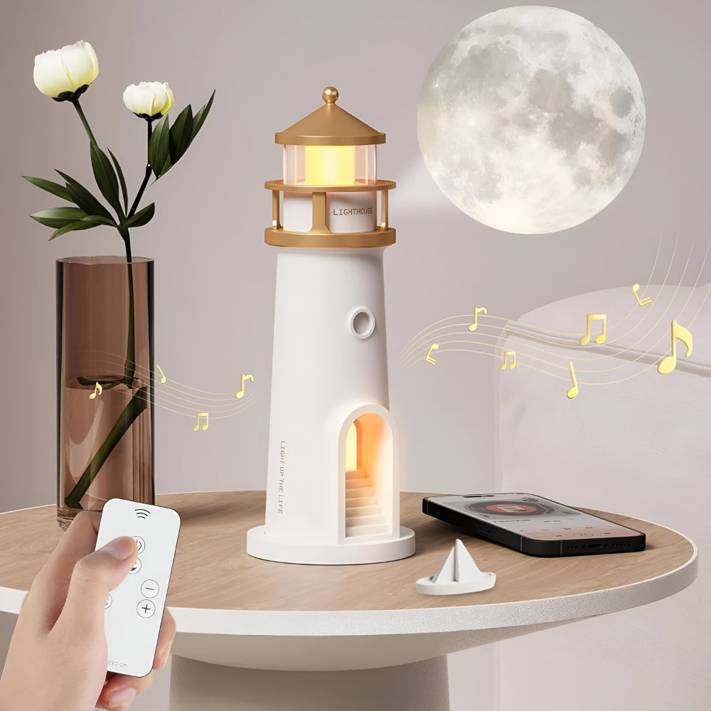 Lampă de decor pentru cameră cu proiecție de far LED cu lumină de noapte
