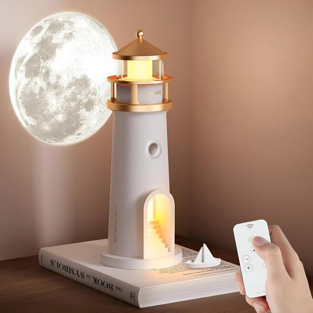 Lampă de decor pentru cameră cu proiecție de far LED cu lumină de noapte