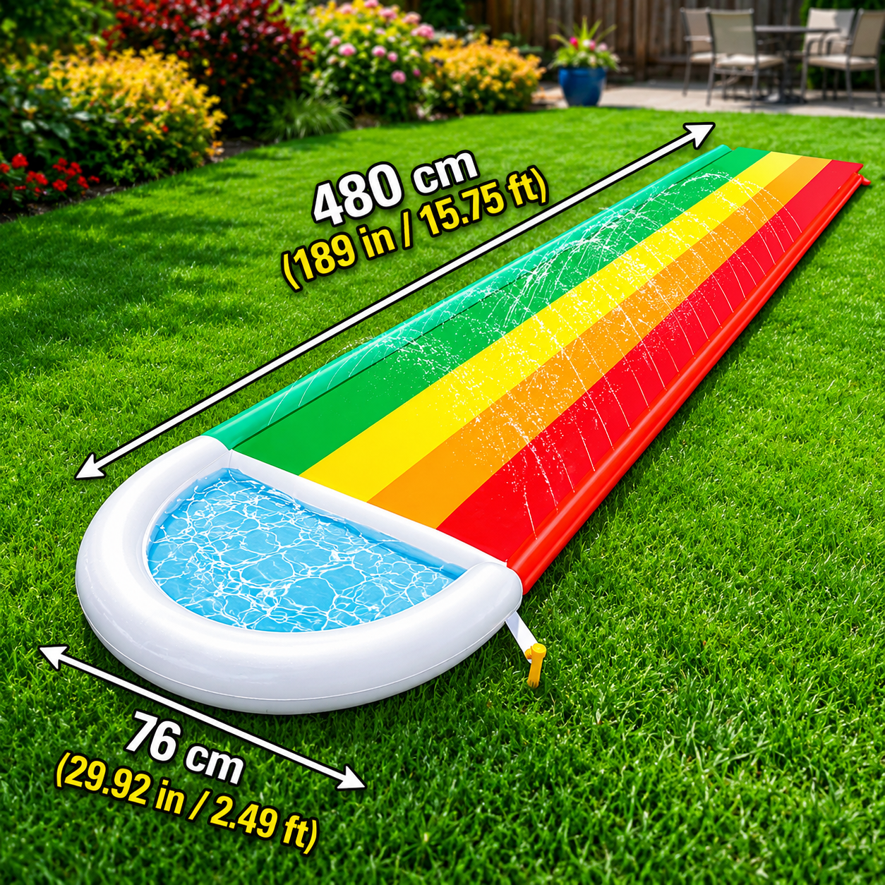 Large Inflatable Water Slide Outdoor Racing Climb Splash
