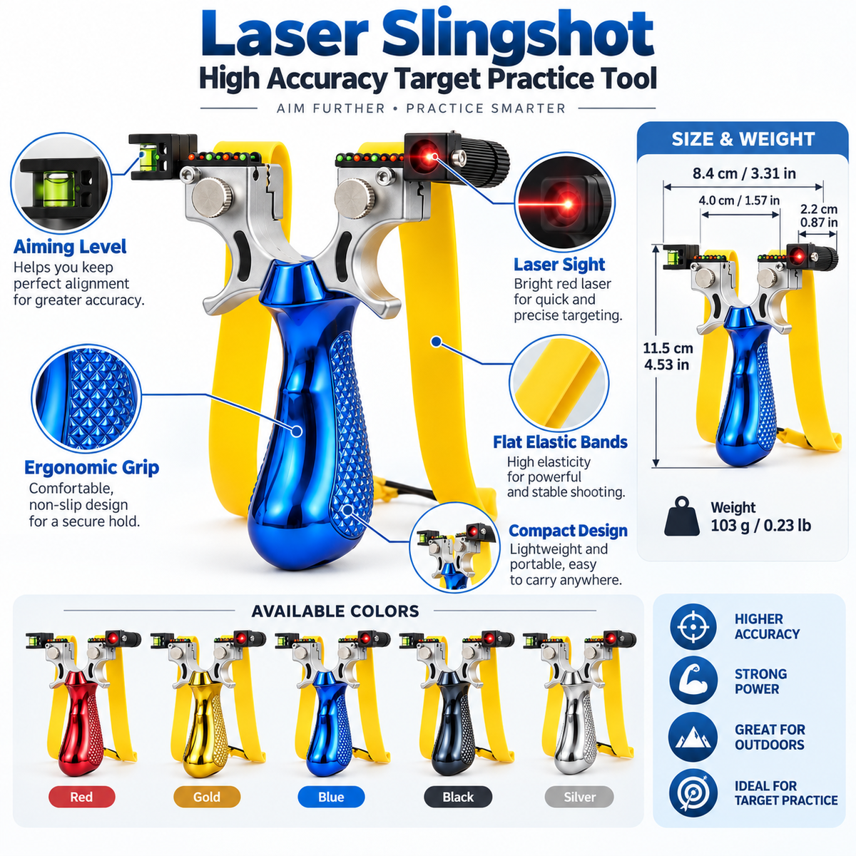 Laser Slingshot High Accuracy Target Practice Tool