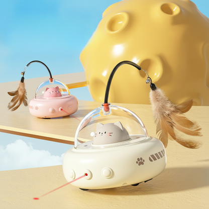 Jucarie Pisici Laser Automata Interactiva Pene Plastic