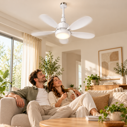 Loftfatningsventilator Loftventilator med lys Fjernbetjening Energibesparende