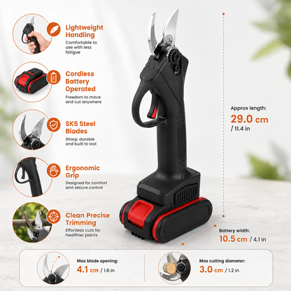 Lightweight Electric Pruning Shears Battery Operated Garden