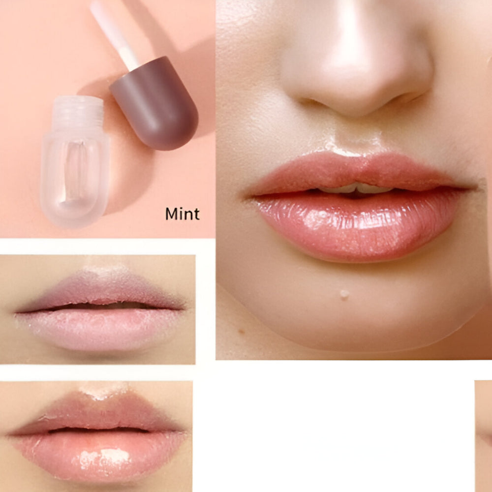 Conjunto de Brilho Labial Hidratante e Volumizador