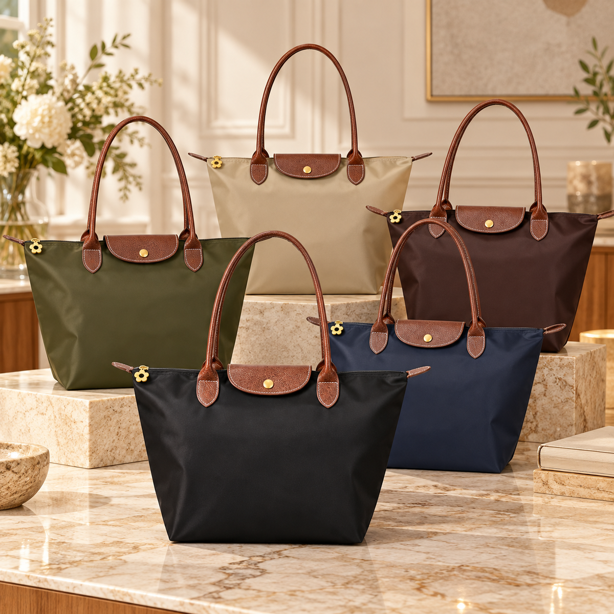 Borsa tote elegante e versatile per tutti i giorni, con manici lussuosi