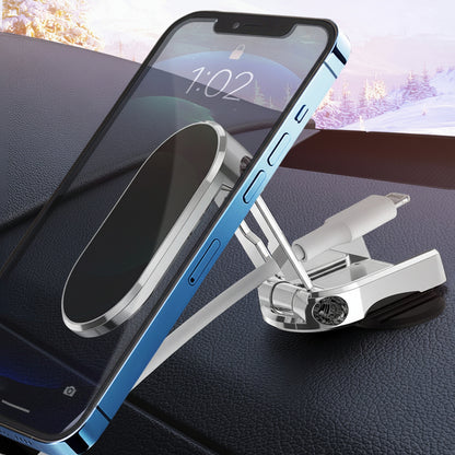 Supporto magnetico pieghevole in lega per telefono da auto da cruscotto