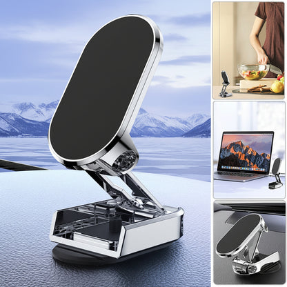 Supporto magnetico pieghevole in lega per telefono da auto da cruscotto
