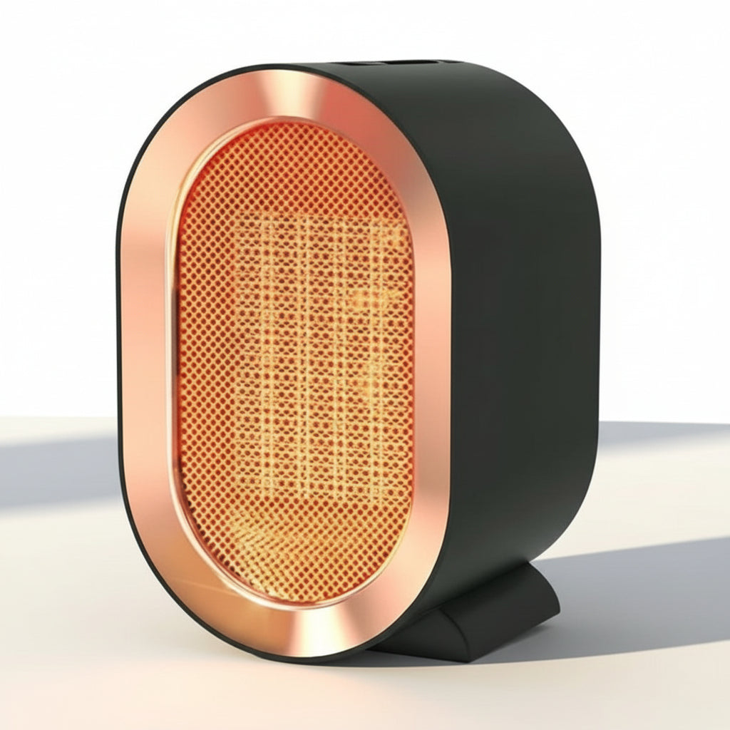 Calefactor portátil eléctrico pequeño para habitación con termostato ajustable