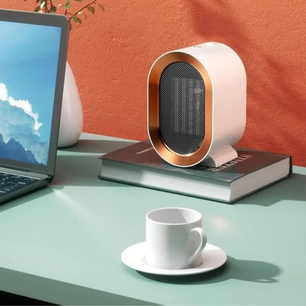 Calefactor portátil eléctrico pequeño para habitación con termostato ajustable