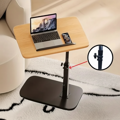 Beistelltisch verstellbar C-förmig Walnuss Laptop-Sofa-Tisch