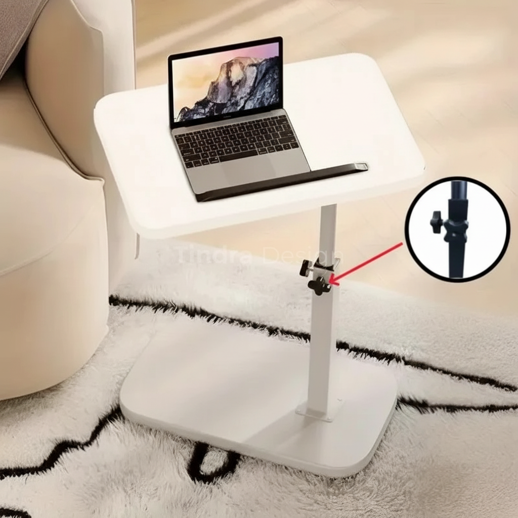 Beistelltisch verstellbar C-förmig Walnuss Laptop-Sofa-Tisch
