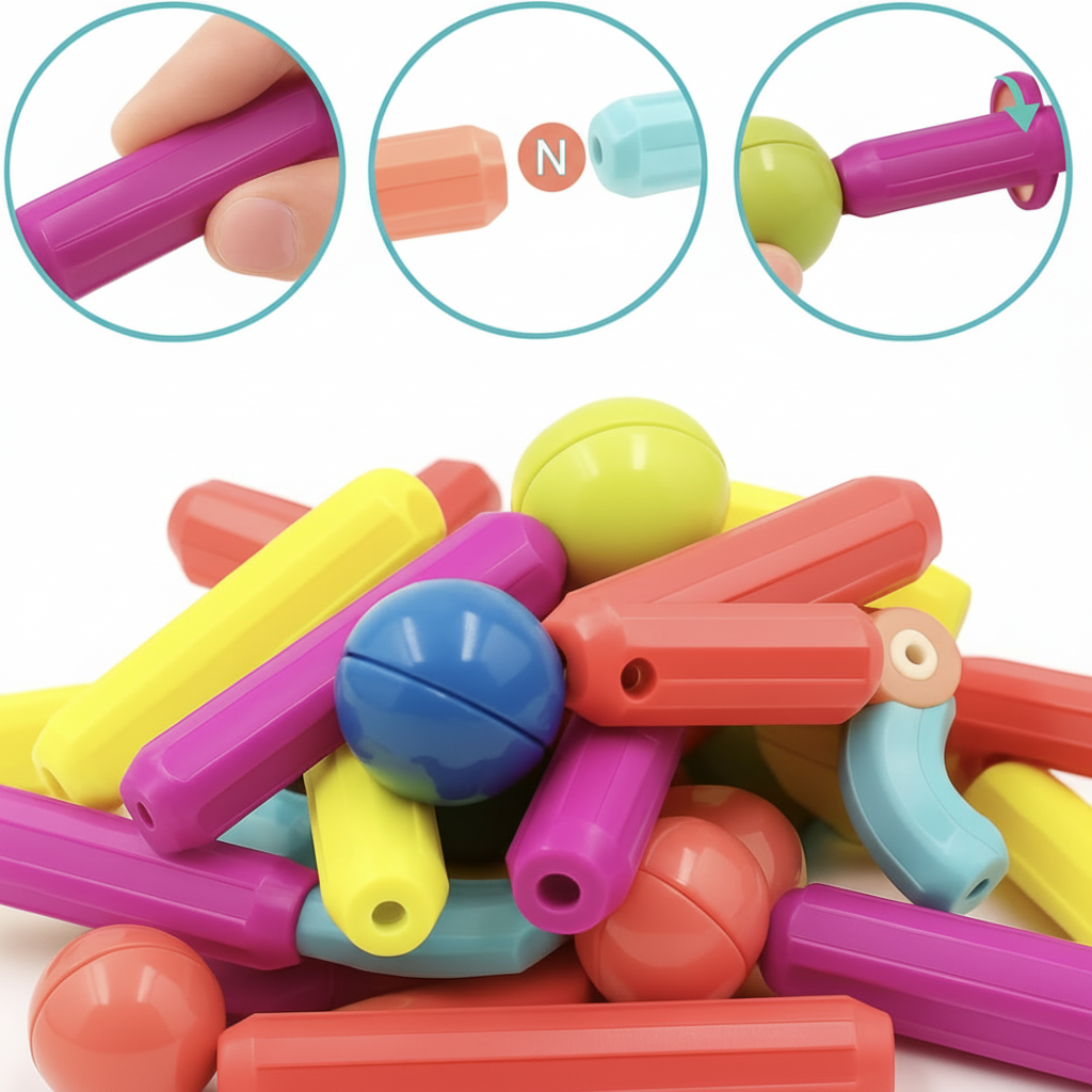 Magnetische Bausteine Set Pädagogisches STEM-Spielzeug