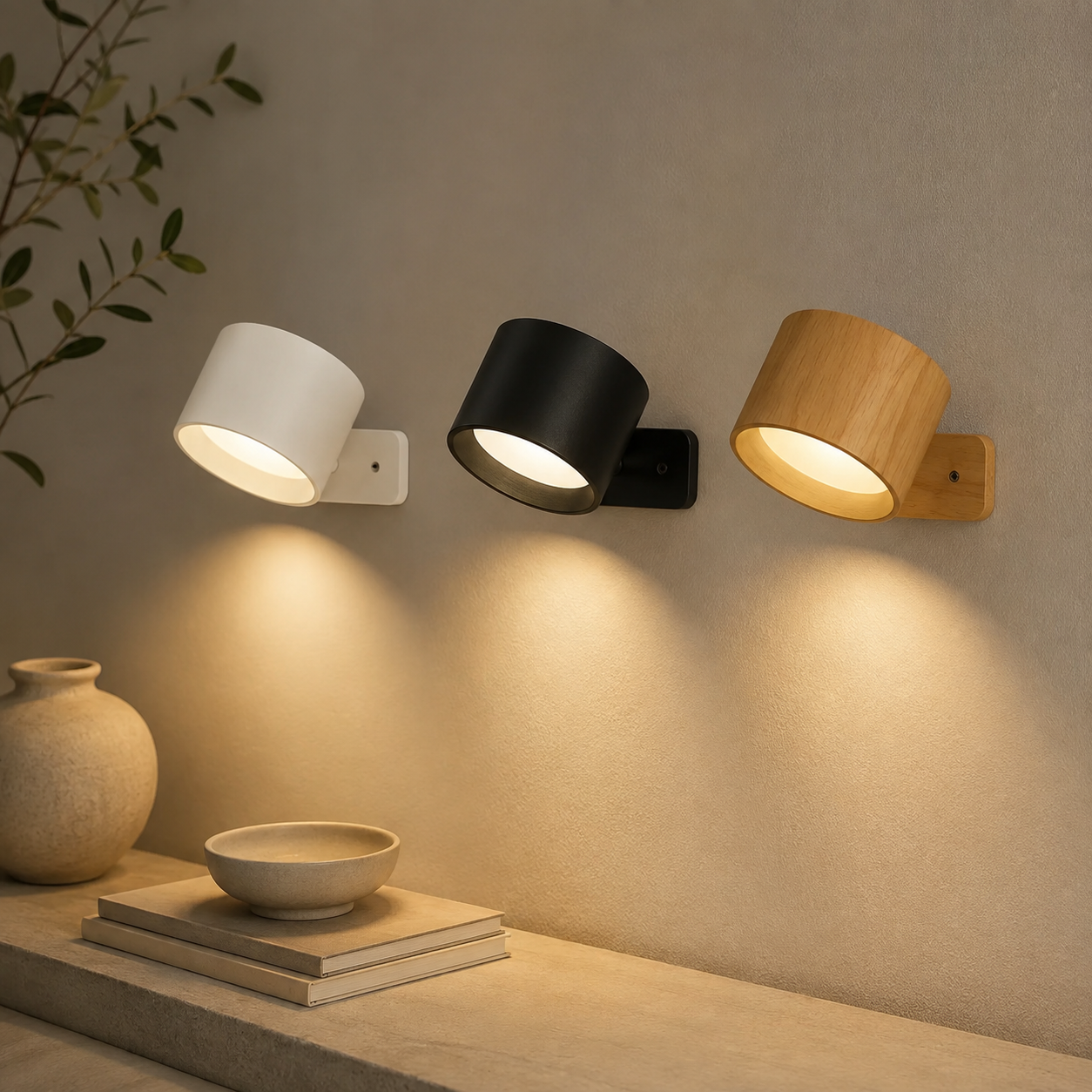 Applique murale magnetica ricaricabile, regolabile, wireless ed elegante