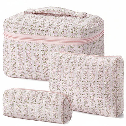 Kosmetiktasche Reise Kosmetiktasche Blumenmuster Baumwolle Muttertagsgeschenk
