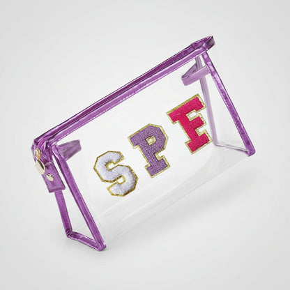Borsa Trucco da Viaggio Borsa Cosmetici Festa della Mamma Pochette Trasparente per Spiaggia