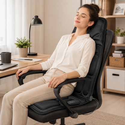Massage-Sitzauflage, vibrierender Autositzbezug und Sitzkissen