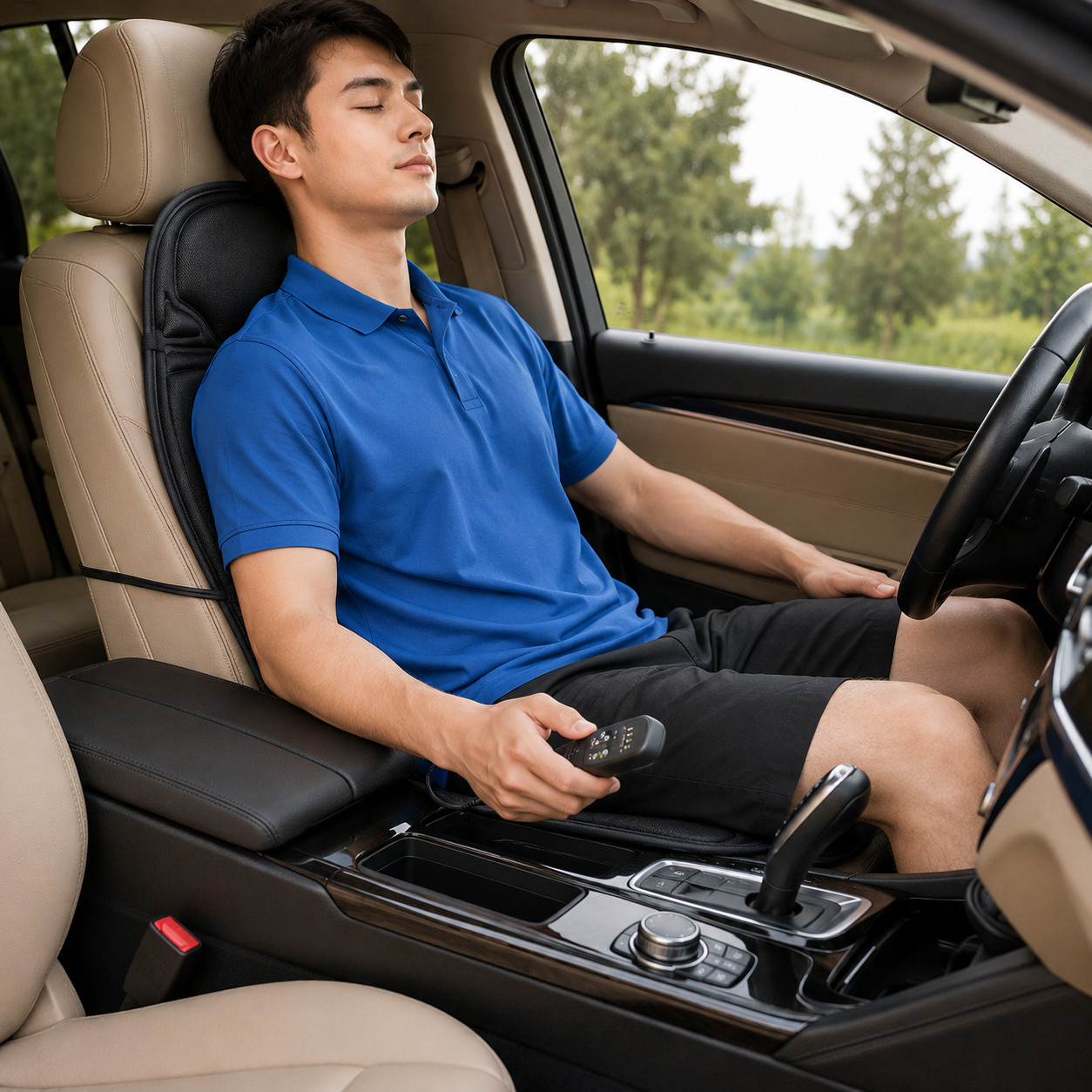 Massage-Sitzauflage, vibrierender Autositzbezug und Sitzkissen